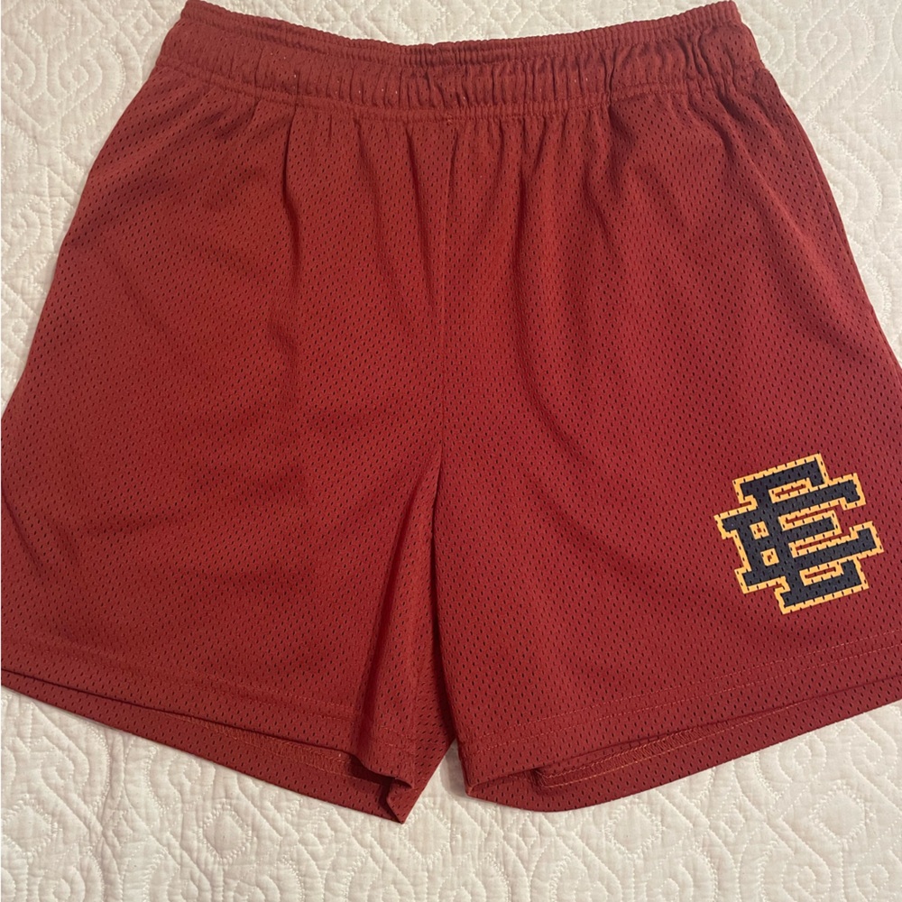 Eric Emanuel men’s red mesh shorts